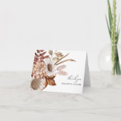 Automne Rustique Floral Grand Bouquet Carte de rem (Devant)