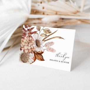 Automne Rustique Floral Grand Bouquet Carte de rem