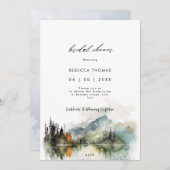 automne rustique hiver forêt nuptiale invitation (Devant / Derrière)