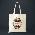 Automne Sac fourre-tout Rustique Bourgogne<br><div class="desc">Ce sac fourre-tout rustique bordeaux d'automne est le cadeau mariage parfait pour présenter vos demoiselles d'honneur avec pour un mariage simple.Le design est composé de bordeaux,  rouge,  marine,  bleu et rougissant rayonnant et gracieux fleurs peintes à la main,  inspirant beauté naturelle.</div>