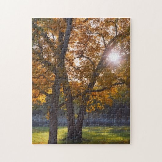 Automne Saison Arbres Sunshine Art Puzzle (Vertical)