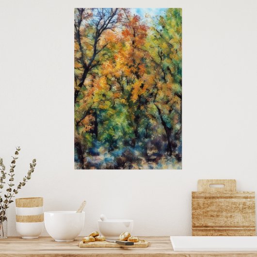 Automne Saison Automne Chêne Arbre Poster d'art Ab (Cuisine)