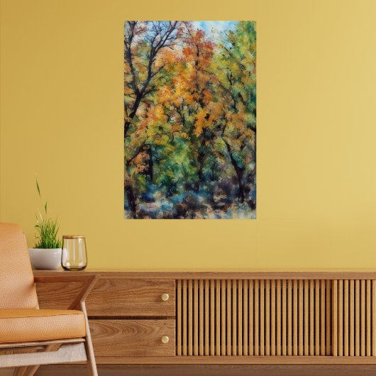 Automne Saison Automne Chêne Arbre Poster d'art Ab (Salon 2)