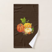 Automne Saison Citrouilles Salle de bain Brown (Serviette à main)