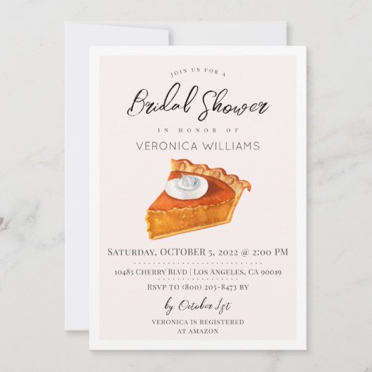 Automne Soins de l'automne Invitation de la douche (Devant)