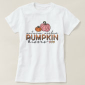 Automne souhaite baisers citrouilles T-shirt Autom (Design devant)