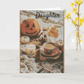 AUTOMNE *SOUHAITS D'ANNIVERSAIRE* CARTE DE FILLE (Fleur jaune)