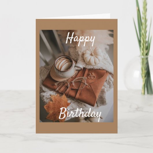 AUTOMNE *SOUHAITS D'ANNIVERSAIRE* CARTE DE FILLE (Devant)