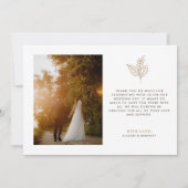 Automne Sprig Amour et Merci Mariage (Dos)