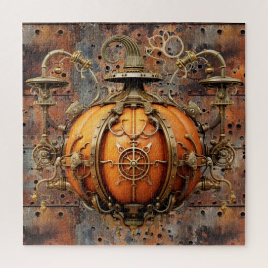 Automne Steampunk Citrouille Puzzle (Vertical)