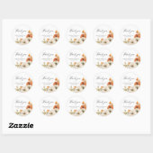 Automne Stickers Merci Rustique Mariage (Feuille)