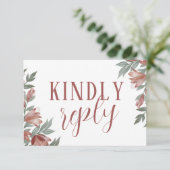 Automne Terracotta Botanique Mariage RSVP (Debout devant)