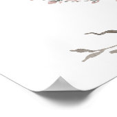 Automne Terracotta Bourgogne Affiche de bienvenue  (Coin)