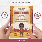Automne Thanksgiving Anniversaire Photo Invitation
