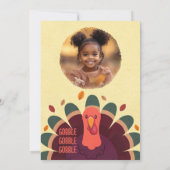 Automne Thanksgiving Anniversaire Photo Invitation (Dos)