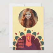 Automne Thanksgiving Anniversaire Photo Invitation (Dos)