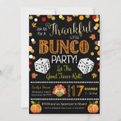 Automne Thanksgiving Bunco Party Invitation (Devant)