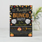 Automne Thanksgiving Bunco Party Invitation (Debout devant)