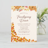 Automne Thanksgiving Friendsgiving Invitation (Debout devant)