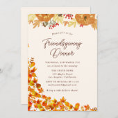Automne Thanksgiving Friendsgiving Invitation (Devant / Derrière)