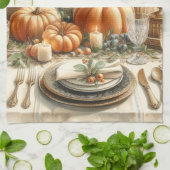 Automne Thanksgiving Serviettes de cuisine (Plié)