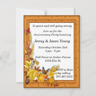 Automne Thème Anniversaire Invitation