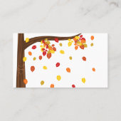 Automne Tombant Feuille Cartes de Place (Dos)