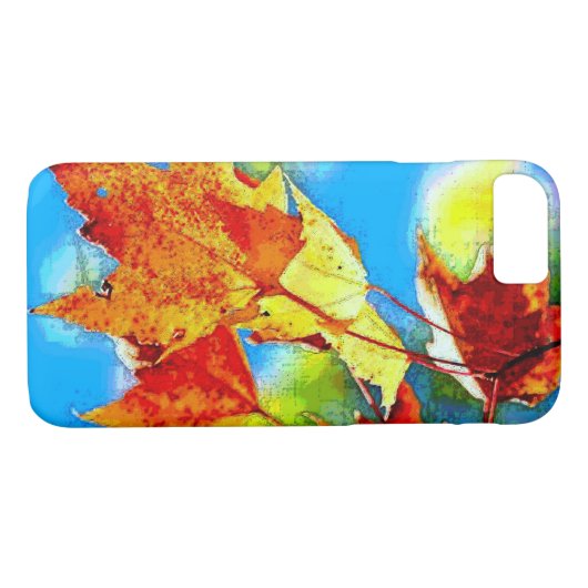 Automne Tomber Feuille iPhone 7 Coque (Dos (Horizontal))