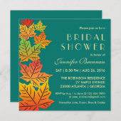 Automne Tomber Feuilles d'érable Faire-part de mar (Devant / Derrière)