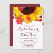 Automne Tournesol Automne Bridal Douche Invitation (Devant / Derrière)