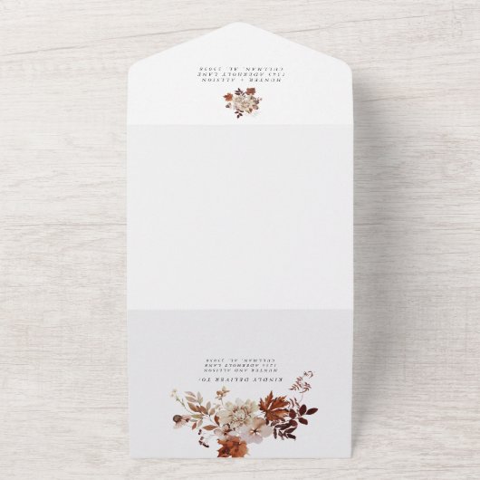 Automne Tout En Un Faire-part de mariage (Dehors)