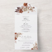 Automne Tout En Un Faire-part de mariage (À l'intérieur)