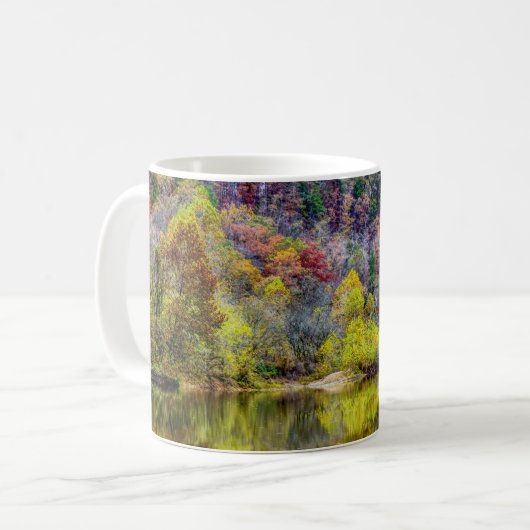 Automne Tranquillité café Mug (Devant gauche)