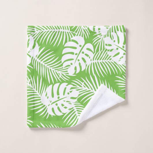 automne tropical, motifs de feuilles d'été (Gant de toilette)