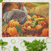 Automne Turquie Citrouilles Thanksgiving Serviette (Plié)