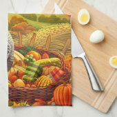 Automne Turquie Citrouilles Thanksgiving Serviette (Quart Plié)