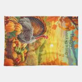 Automne Turquie Citrouilles Thanksgiving Serviette (Horizontal)