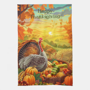 Automne Turquie Citrouilles Thanksgiving Serviette