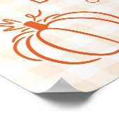 Automne Un Baby shower un peu Citrouille Affiche d (Coin)