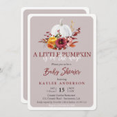 Automne une petite invitation au Baby shower citro (Devant / Derrière)