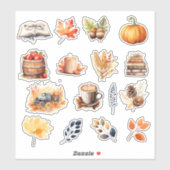 Automne Vibes Automne 16 Sticker Pack (Feuille)