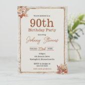 Automne vintage Automne 90e carte de fête d'annive (Debout devant)