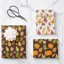 Automne Woodland Citrouille Feuille Thanksgiving