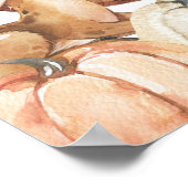 Automne Woodland fille Baby shower Affiche de bien (Coin)