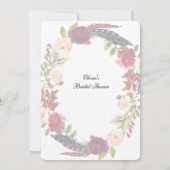 Automne Wreath Floral Bridal Show Invitation (Dos)