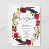 Automne Wreath Floral Bridal Show Invitation (Devant)