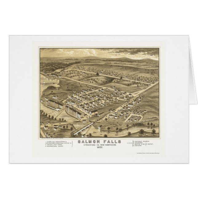 Automnes saumonés, carte panoramique de NH - 1877 (Devant horizontal)