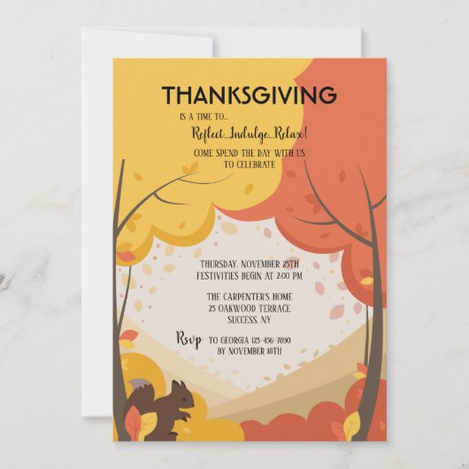 Automnes Thanksgiving Invitation (Devant)