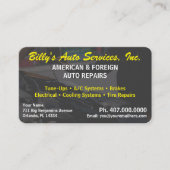 Automobiel autoreparatiemechanisme met twee zijden visitekaartje (Voorkant)