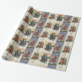  Automobiel Kerstmis Cadeaupapier (Uitgerold)